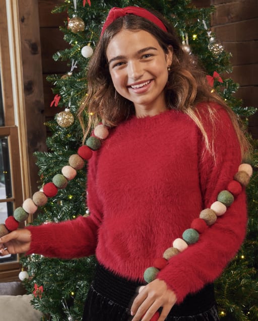 Tween Girls Eyelash Sweater