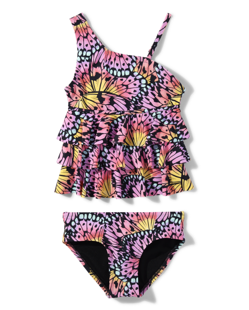 Girls Butterfly Tankini Swimsuit