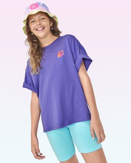 Girls Oversized Graphic Tee