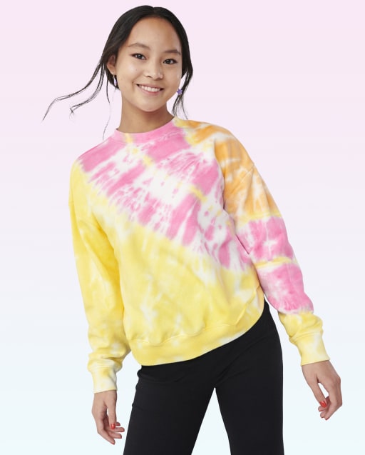 Girls Tie Dye Oversized Sweatshirt
