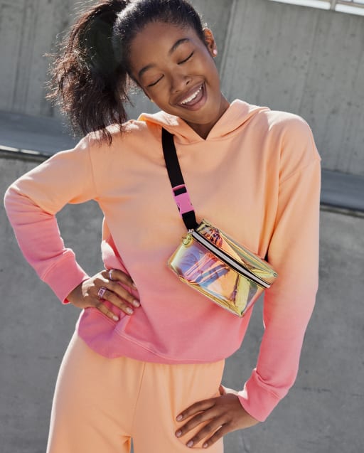 Girls Iridescent Pool Belt Bag