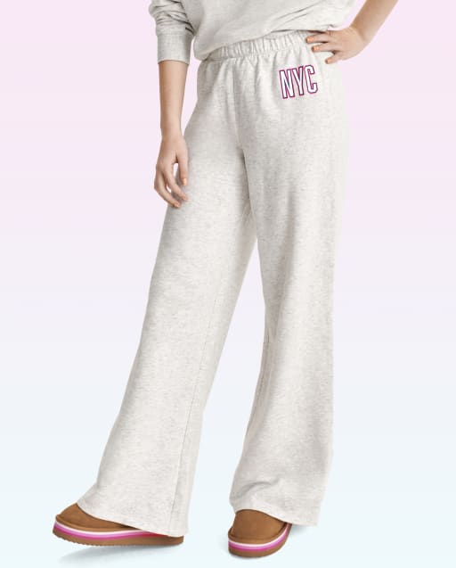Tween Girls Fleece Wide Leg Pants