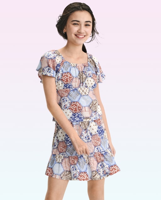 Tween Girls Patchwork 2-Piece Outfit Set