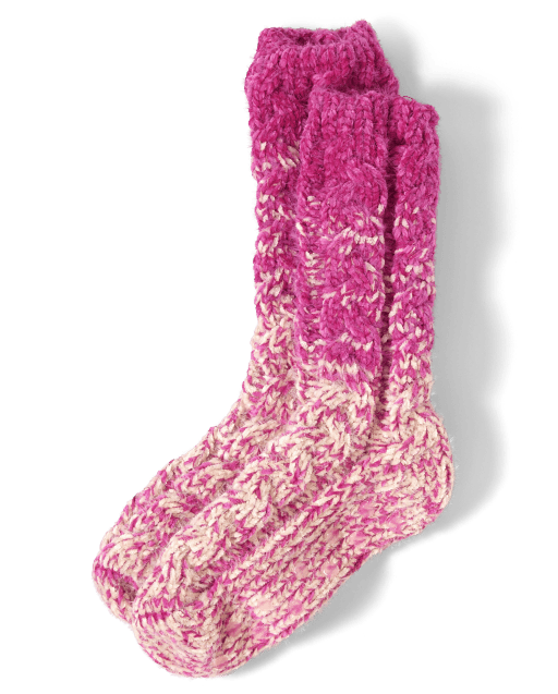 Tween Girls Cable Knit Cozy Socks