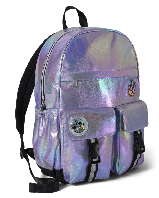 Tween Girls Holographic Icon Cargo Backpack