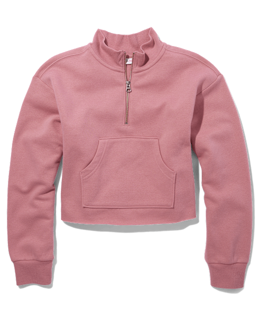 Tween Girls Fleece Half Zip Sweatshirt