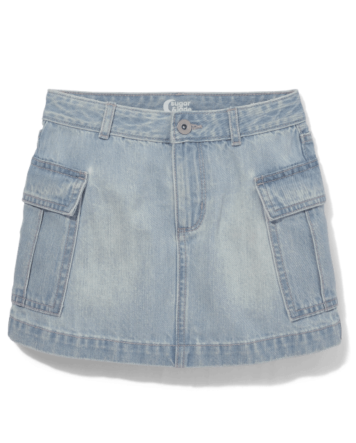 Tween Niña Jeans / Falda Cargo Mezclilla