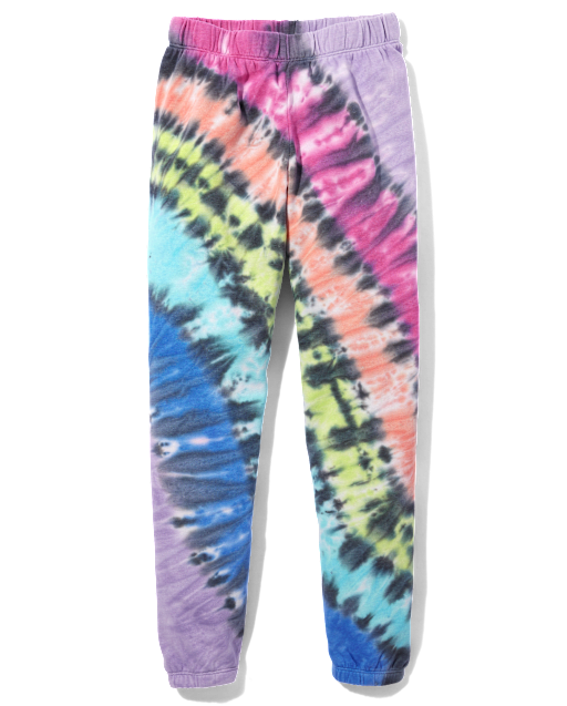 Tween Girls Tie Dye Fleece Jogger Pants