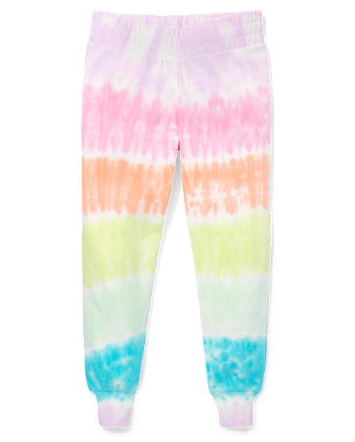 Tween Girls Tie Dye Fleece Jogger Pants
