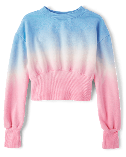 Tween Girls Fleece Cropped Sweatshirt