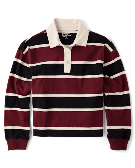 Tween Girls Oversized Rugby Polo