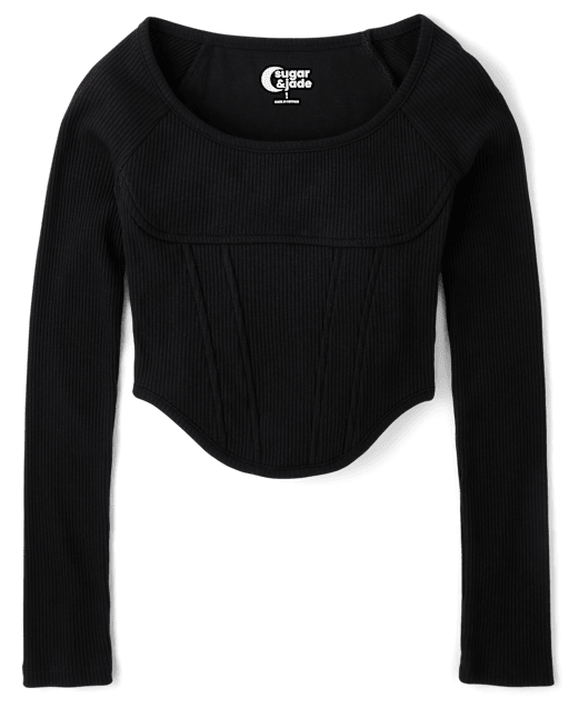 Tween Girls Ribbed Corset Top