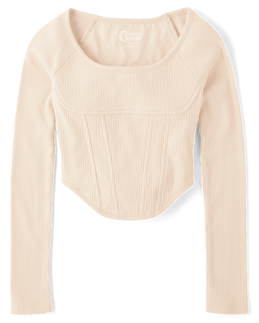 Tween Girls Ribbed Corset Top