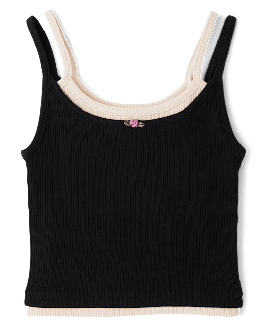 Tween Girls Ribbed Layer Tank Top