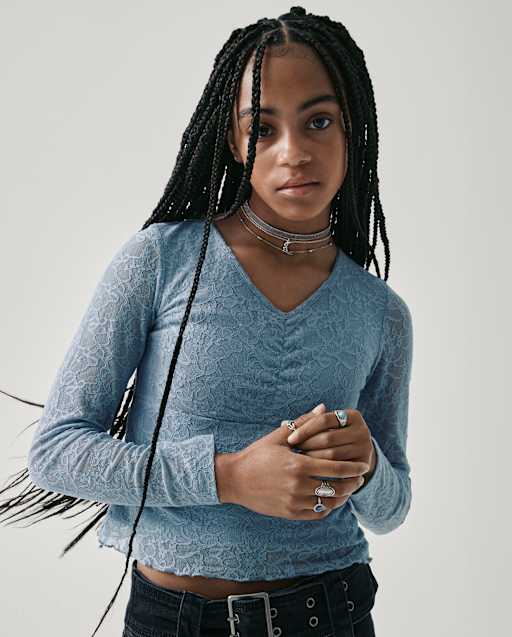 Tween Girls Stretch Lace Top