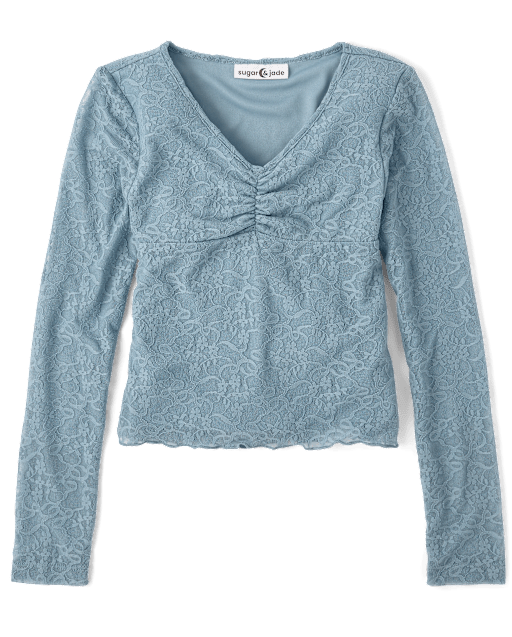 Tween Girls Stretch Lace Top