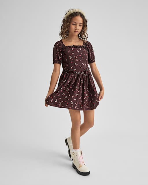 Tween Girls Floral Corset Dress