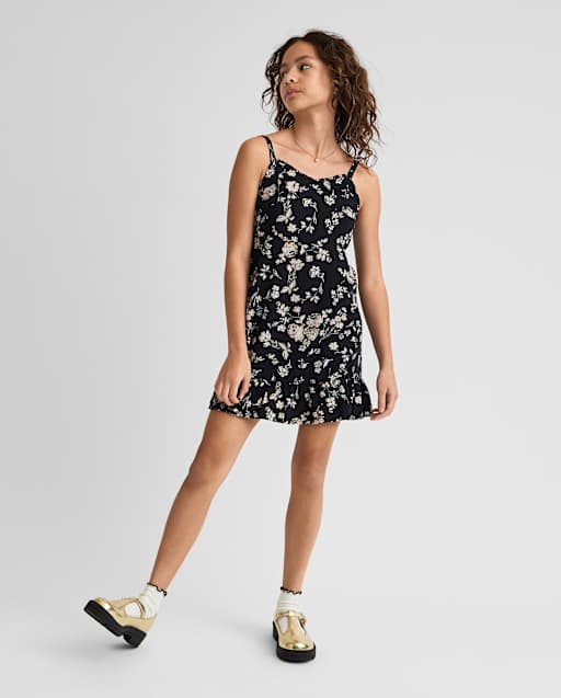 Tween Girls Floral Ruffle Dress