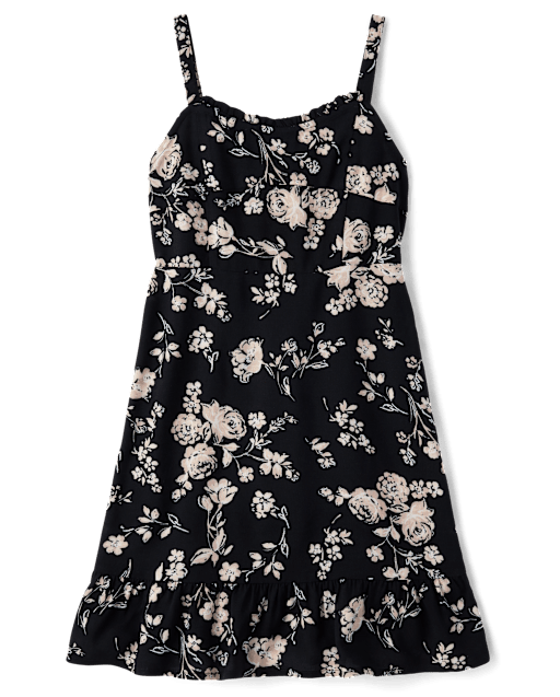 Tween Girls Floral Ruffle Dress