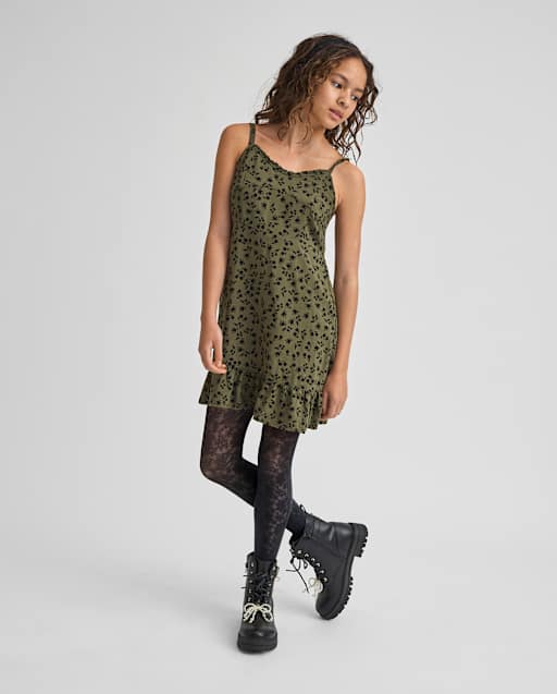 Tween Girls Floral Ruffle Dress