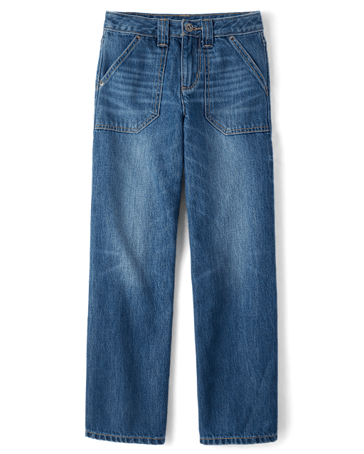 Tween Girls Baggy Utility Jeans