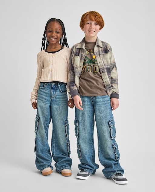 Tween Girls Baggy Cargo Jeans