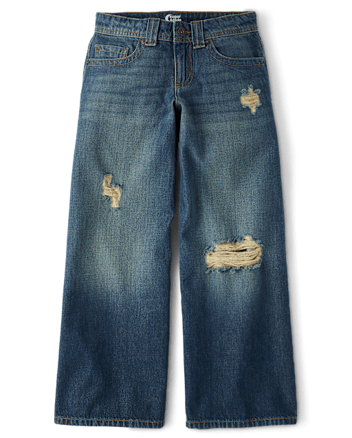 Tween Girls Rip and Repair Super Baggy Jeans
