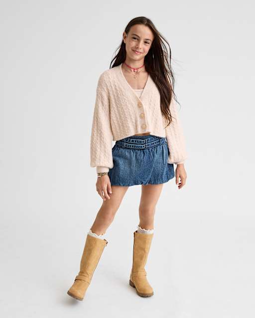 Tween Girls Denim Bubble Skort