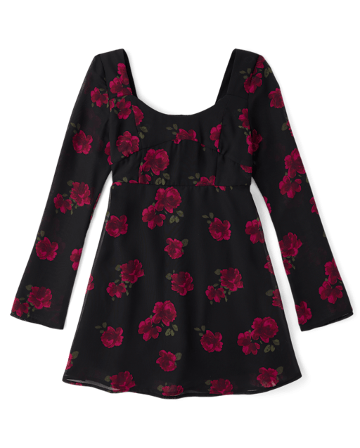 Tween Girls Chiffon Floral Dress