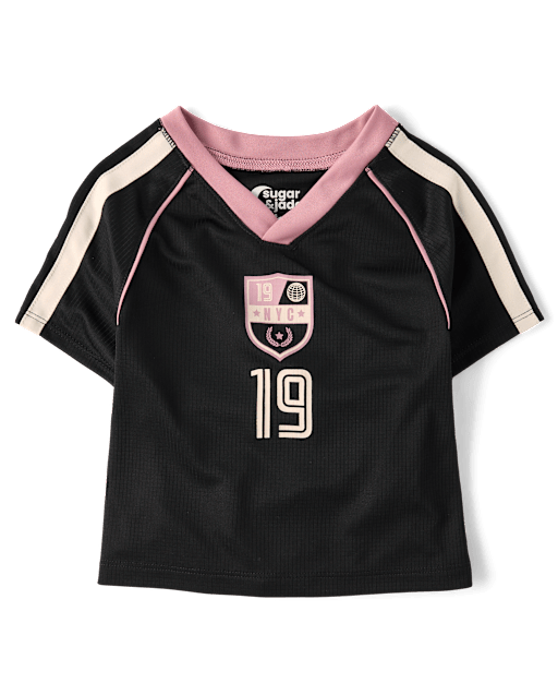 Tween Girls V-Neck Soccer Tee
