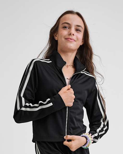 Tween Girls Contrast Stripe Track Jacket