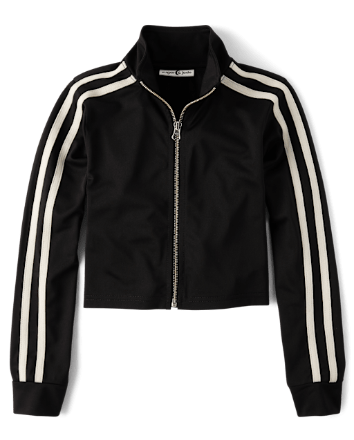 Tween Girls Contrast Stripe Track Jacket