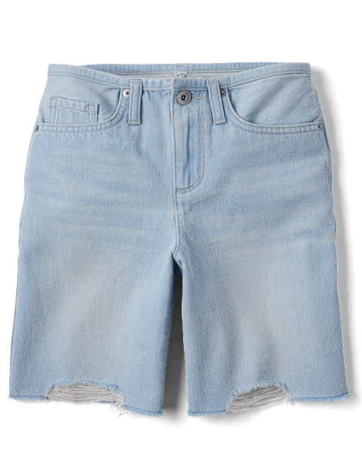 Tween Girls Ripped Jean Shorts