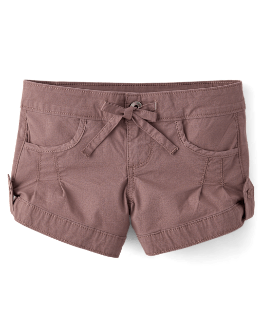 Tween Girls Canvas Shortie Shorts