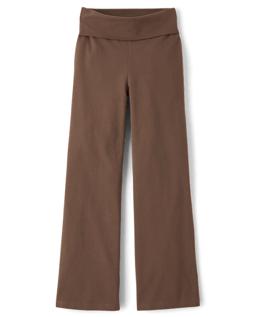Tween Girls Foldover Waist Wide Leg Leggings