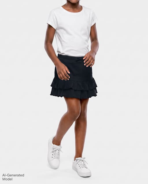 Tween Girls Tiered Skort