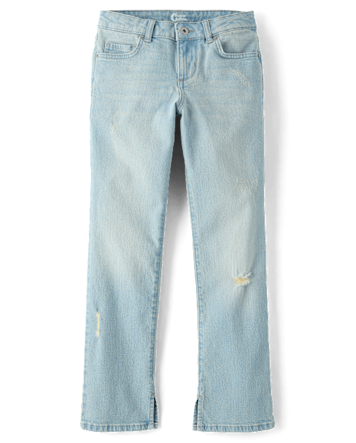 Tween Girls Ripped 90s Straight Jeans