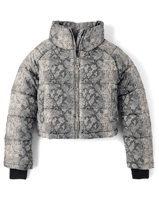 Tween Girls Snake Puffer Jacket
