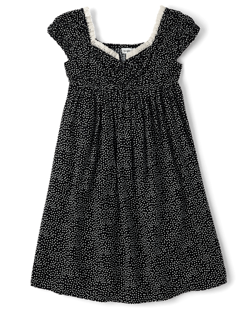 Tween Girls Dot Fit And Flare Dress