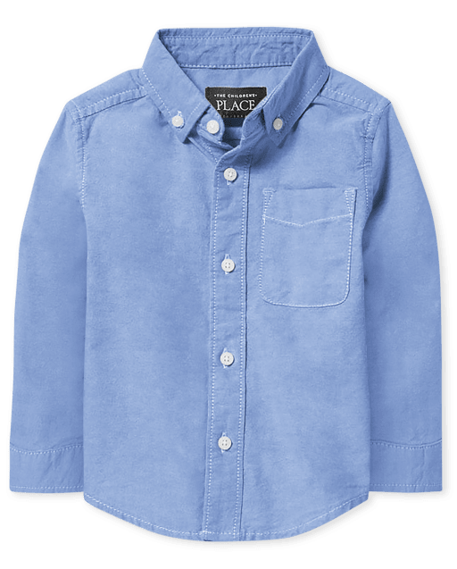 Baby And Toddler Boys Long Sleeve Oxford Button Down Shirt