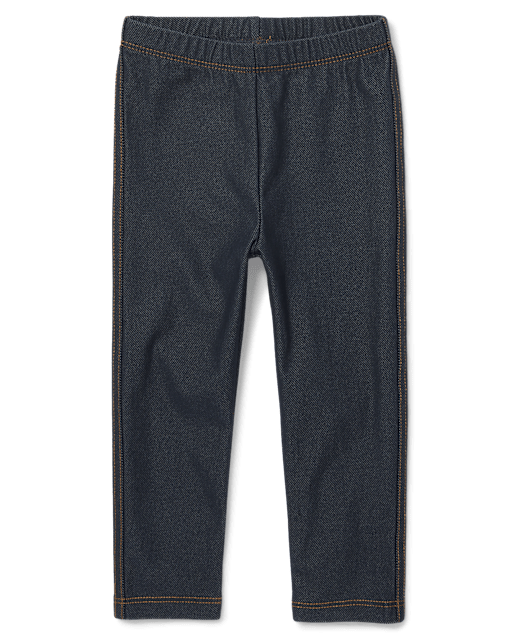 Baby And Toddler Girls Faux Denim Leggings