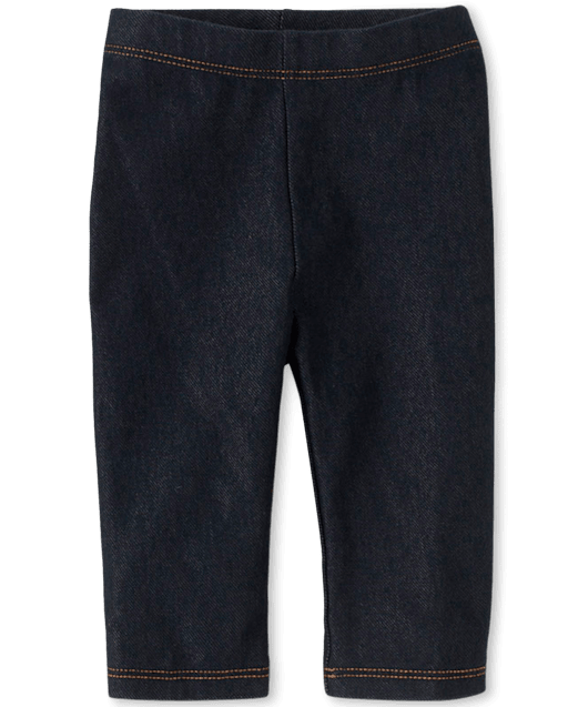 Baby And Toddler Girls Faux Denim Capri Leggings
