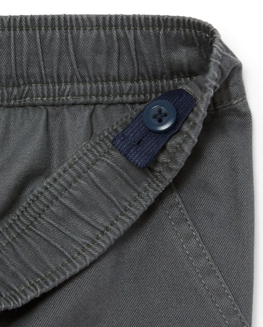 Boys Uniform Woven Pull On Chino Cargo Pants