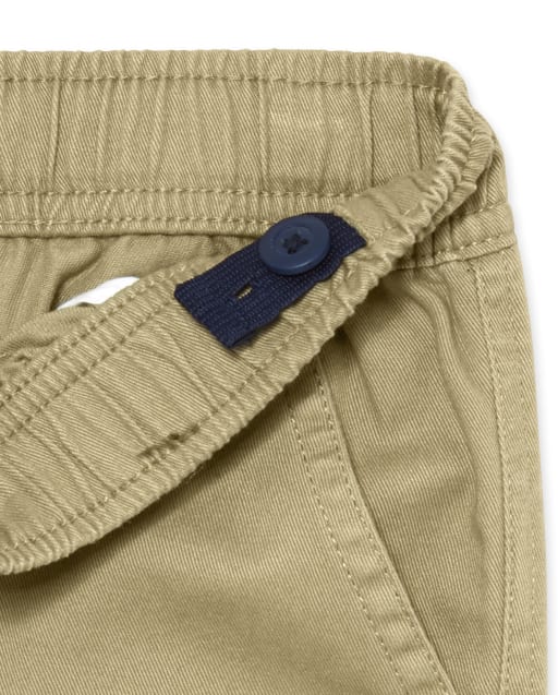 Boys Uniform Woven Pull On Chino Cargo Pants