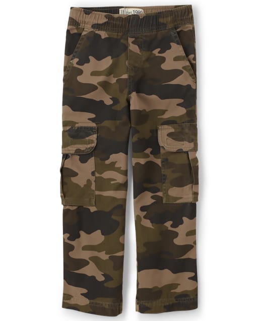 The Childrens Place Boys Uniform Pull on Chino Cargo Pants