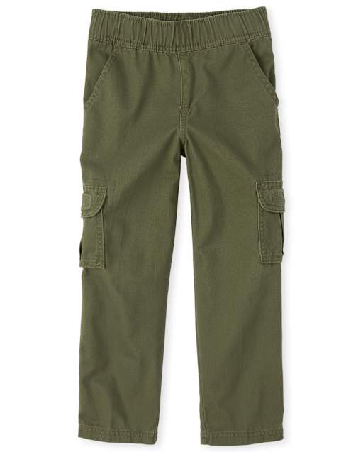 Boys Pull On Cargo Pants - Slim