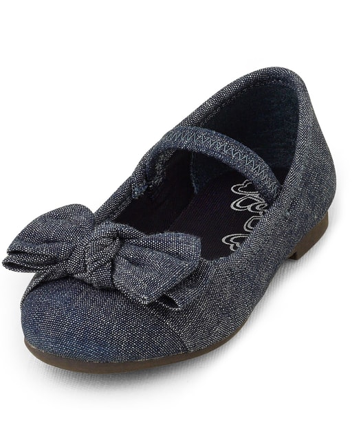 Toddler Girls Denim Ballet Flats