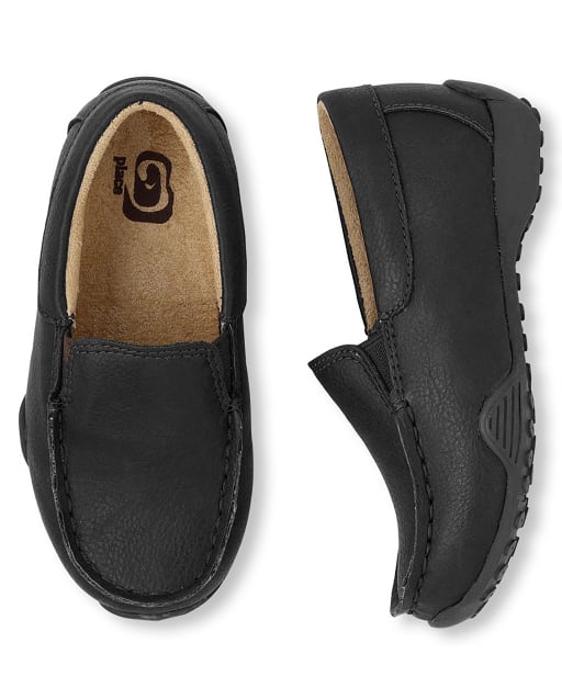 boys slip on dress shoes