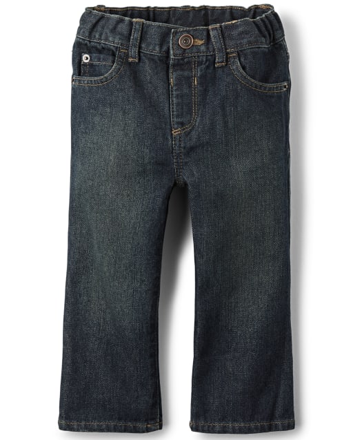 Baby And Toddler Boys Basic Bootcut Jeans - Dry Indigo Wash