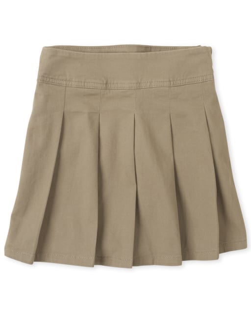Girls Uniform Stretch Pleated Skort